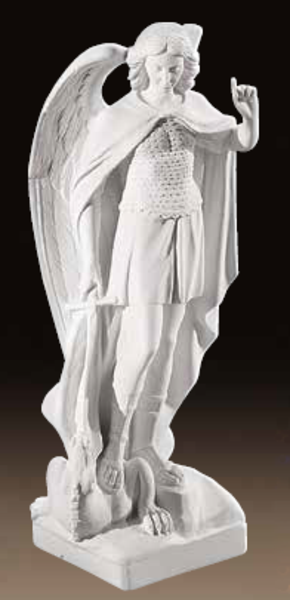 Saint Michael Marble Sculpture 16" High